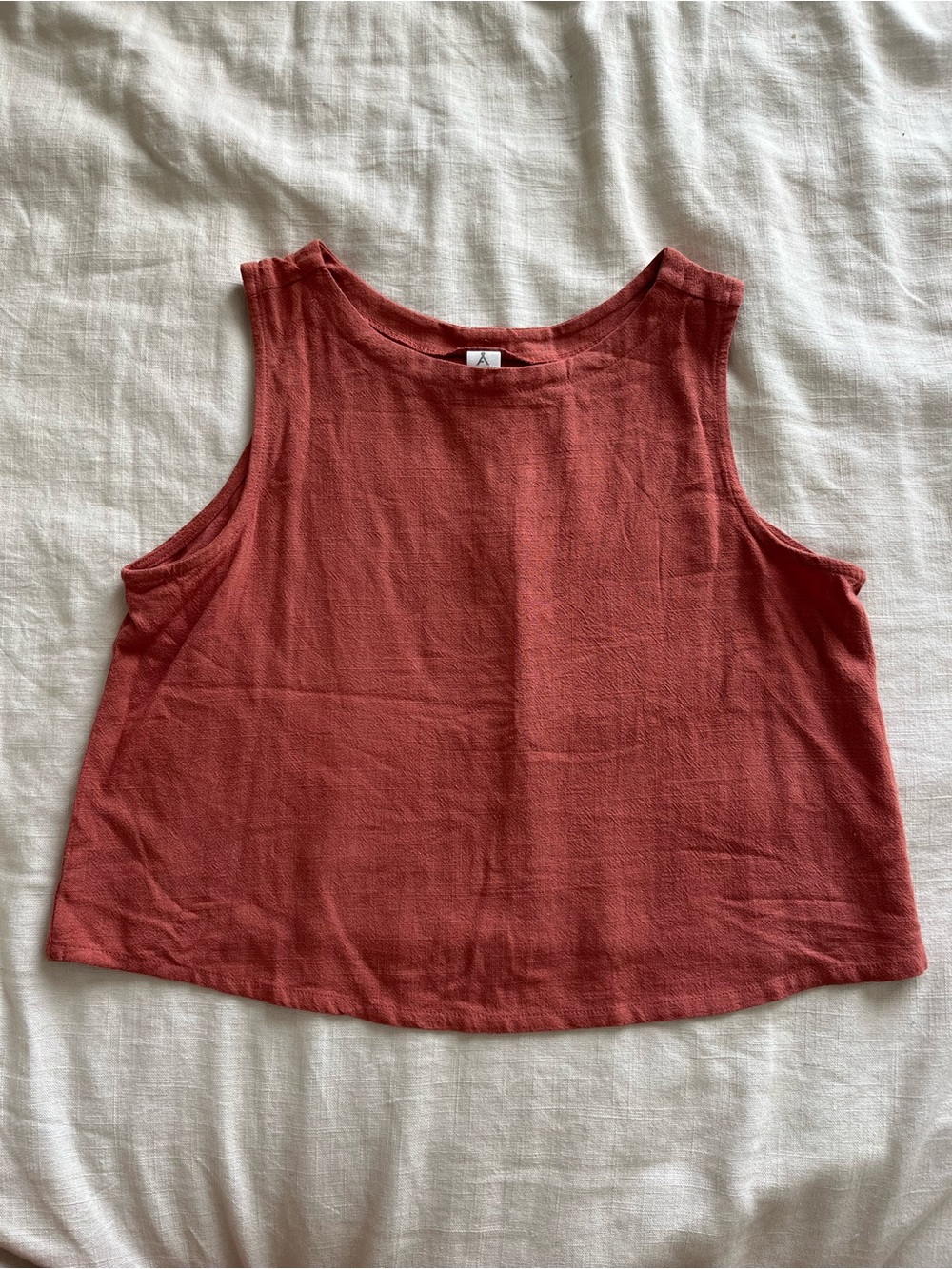 Terracotta Linen Button-Back Tank and Wide Leg Pant Set - Picture 6 of 16